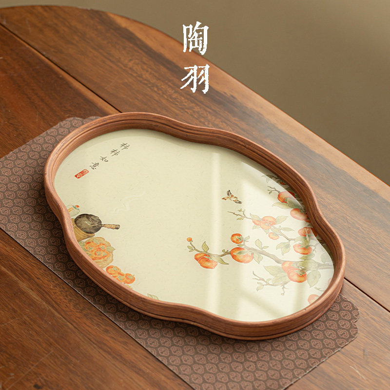柿柿如意干泡盘茶托盘
