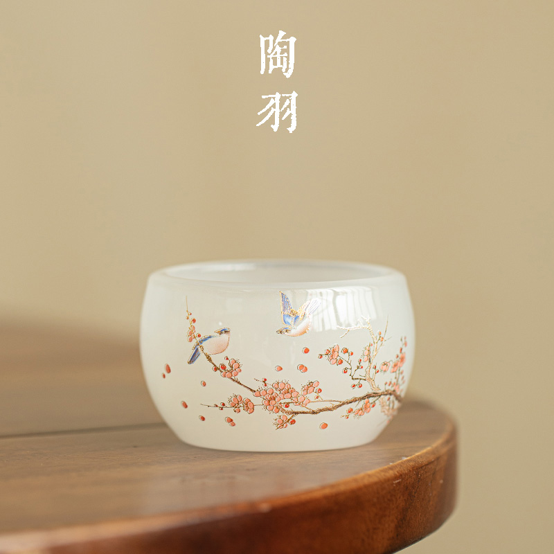 喜鹊报春琉璃主人杯功夫茶具