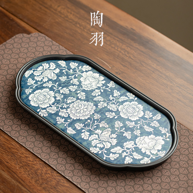 創意繁花海棠盤吸水茶盤干泡盤