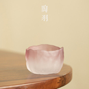 葡萄紫琉璃主人杯茶杯家用喝茶杯个人专用品茗杯功夫茶具茶盏单杯