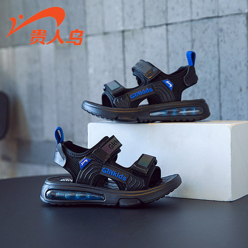 贵人鸟男童凉鞋2026年新款夏季沙滩鞋男孩软底防滑潮牌儿童小童鞋