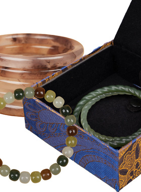 [玉定终身]新疆玉石盲盒和田玉金丝玉手镯手链权威检测正品保障