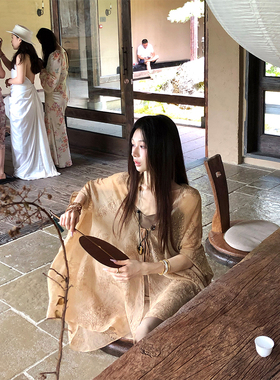 MaxMooroe她的木质调%新中式禅意国风防晒罩衫女夏季宽松薄款上衣