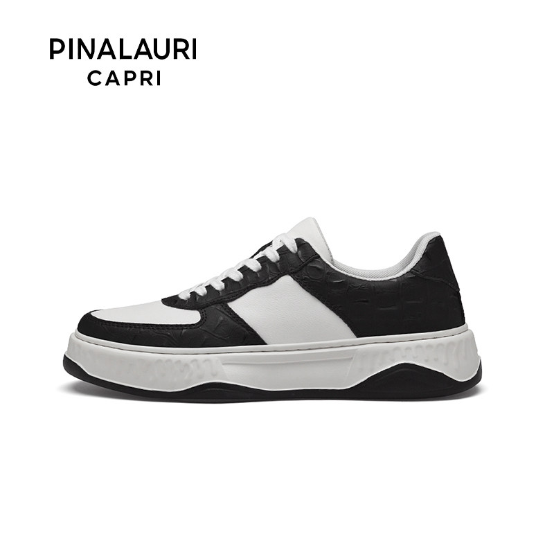意大利PIALAURI CAPRI真皮鳄鱼纹小白鞋男百搭休闲板鞋男鞋潮流