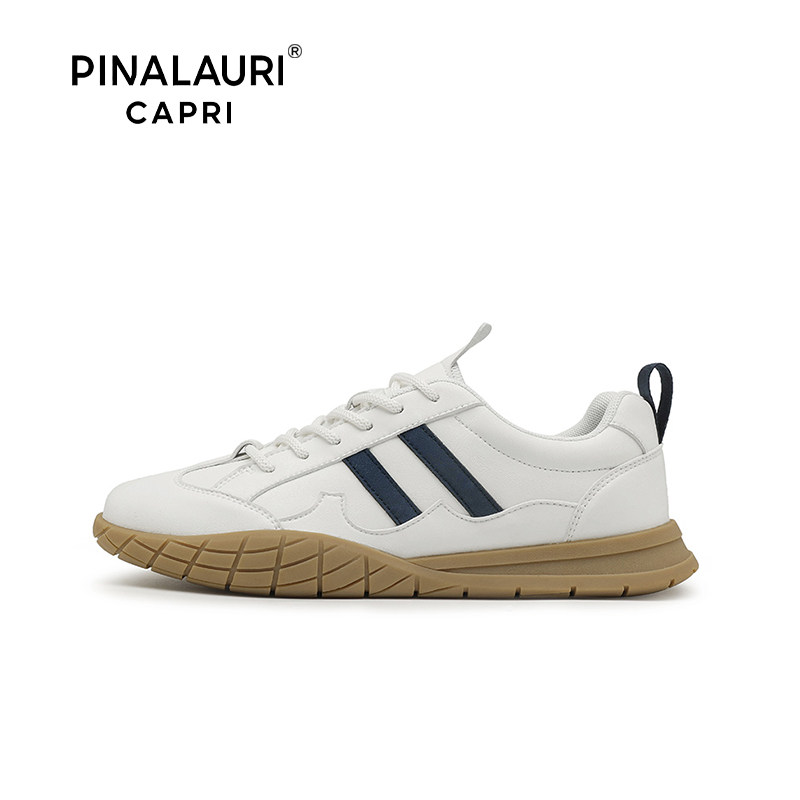 意大利PIALAURI CAPRI德训鞋男白色拼色软底小白鞋休闲运动板鞋