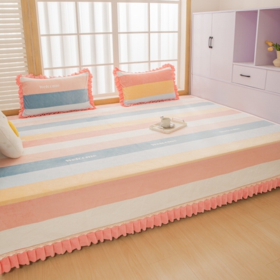 榻榻米床盖单件加厚夹棉床单床罩