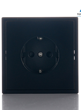 黑色wall socket开关单双控250V欧标80型16A欧规switch墙壁插座CE