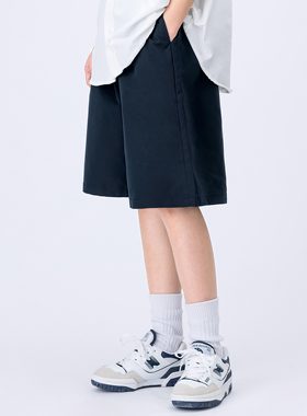 MANNSTU 2025夏季日系宽松工装休闲速干短裤女直筒纯色五分裤男