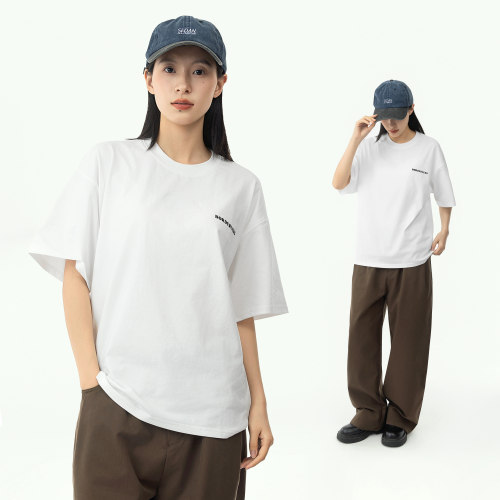 MANNSTU 夏季新品休闲宽松速干白色短袖T恤男索罗娜凉感半袖女