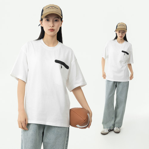 MANNSTU 2026夏季260g纯棉圆领短袖T恤女中性风休闲宽松半袖男