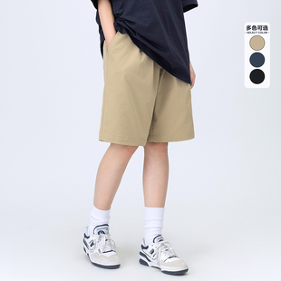 2025夏季 街头中性纯色五分裤 休闲工装 男女同款 直筒短裤 MANNSTU