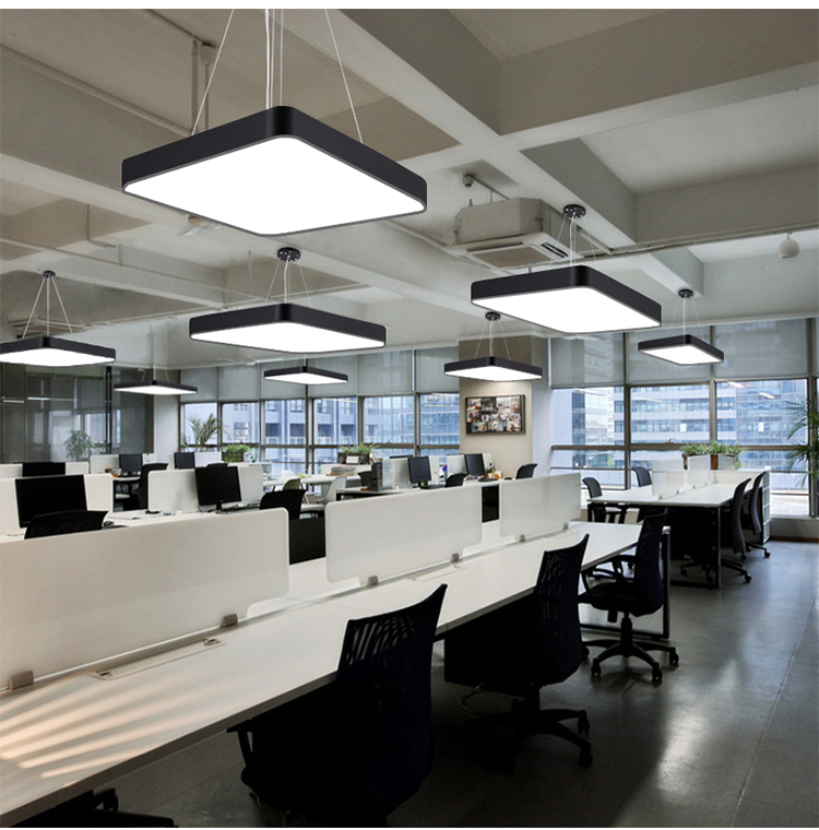 简约led吊灯正方形长方形办公室工作室会议室健身房工程商业照明