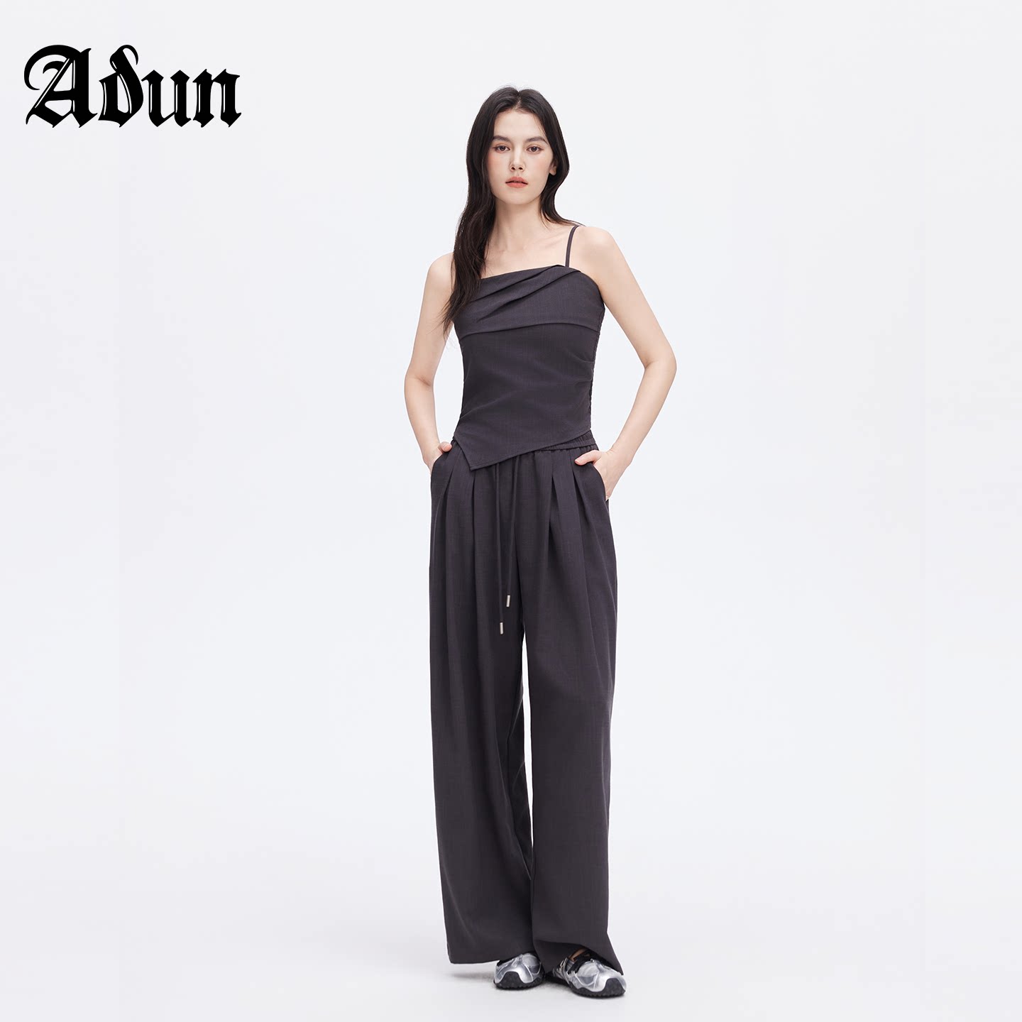 Abun2026商场同款秋季阔腿裤套装图片