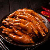 杨矮子卤鸡脚208g 湖南特产正宗香辣鸡爪大包卤味凤爪零食小吃