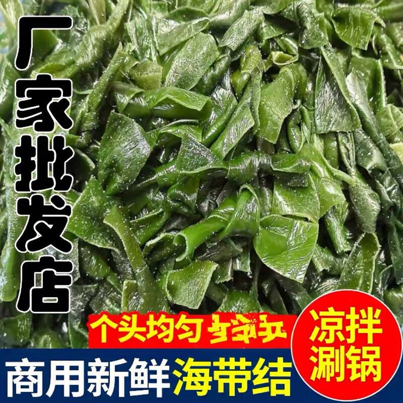 盐渍海带结新鲜无沙海带扣批发整箱麻辣烫串串火锅商用关东煮食材