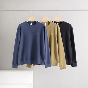 23年春款 马标刺绣薄绒套头圆领卫衣 欧美单