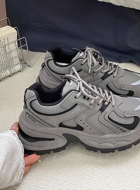 厚底高级感老爹鞋灰色运动鞋