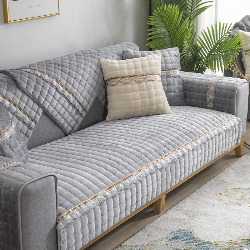 四季通用沙发套罩简约法兰绒北欧