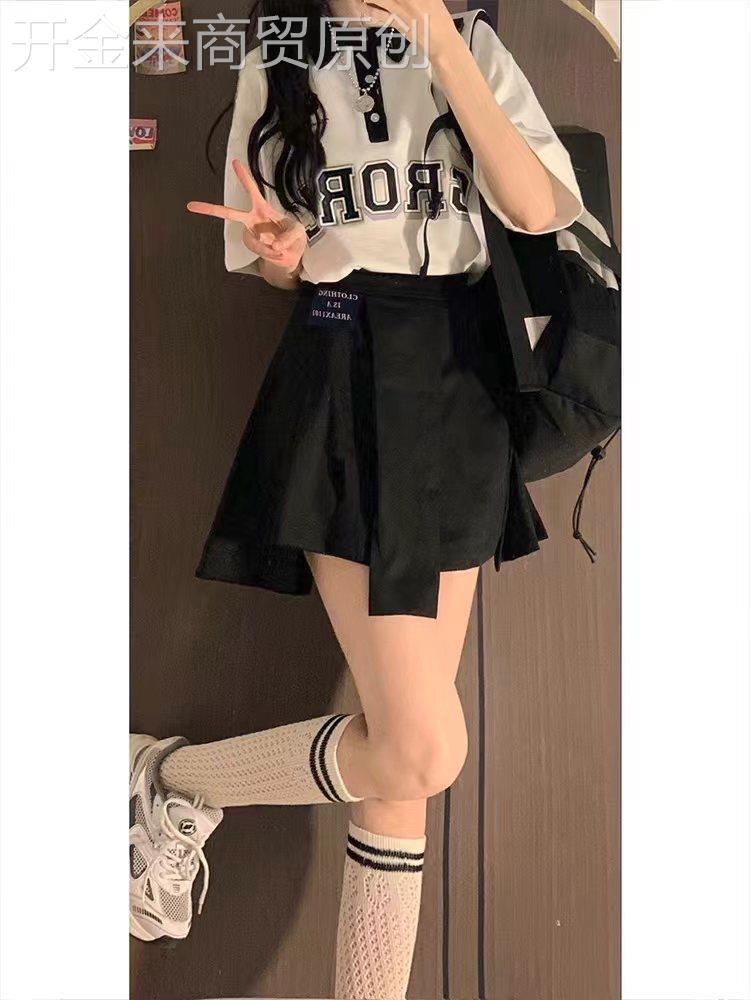 韩系学院风休闲运动服套装女夏季休闲运动套装