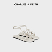 女鞋 CK1 70900566蝴蝶结亮钻平底凉鞋 CHARLES&KEITH春季 罗马凉鞋