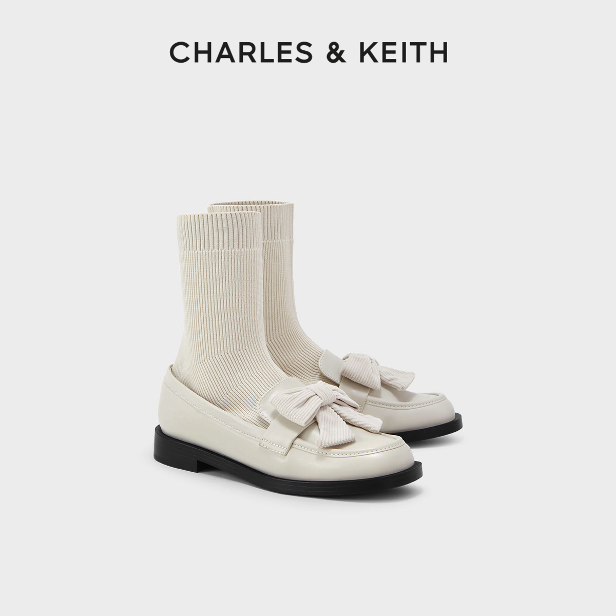 冬季蝴蝶结乐福款弹力靴女靴