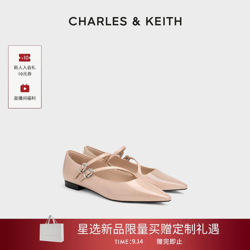 CHARLES＆KEITH时尚通勤低跟凉鞋