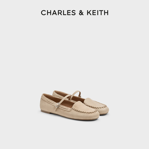 CHARLES&KEITH复古平底乐福鞋