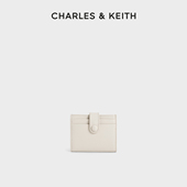 CHARLES&KEITH秋冬女包CK6 50701392简约搭扣多卡位迷你卡包女
