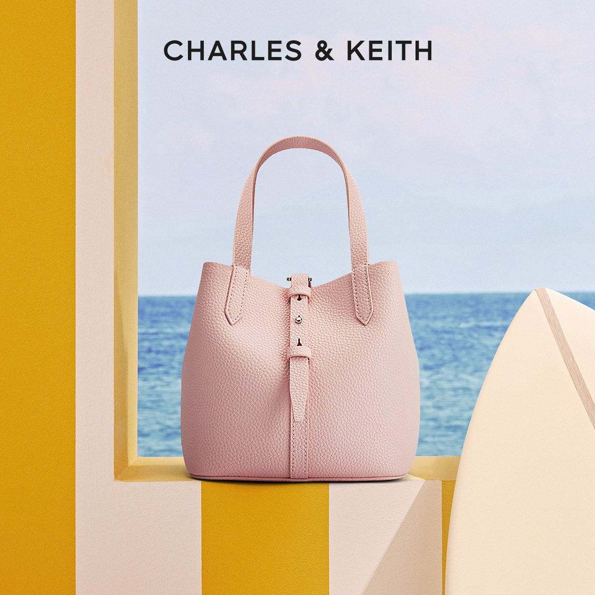【毕业礼物】CHARLES&KEITH女CK2-10151518通勤手提水桶菜篮子包