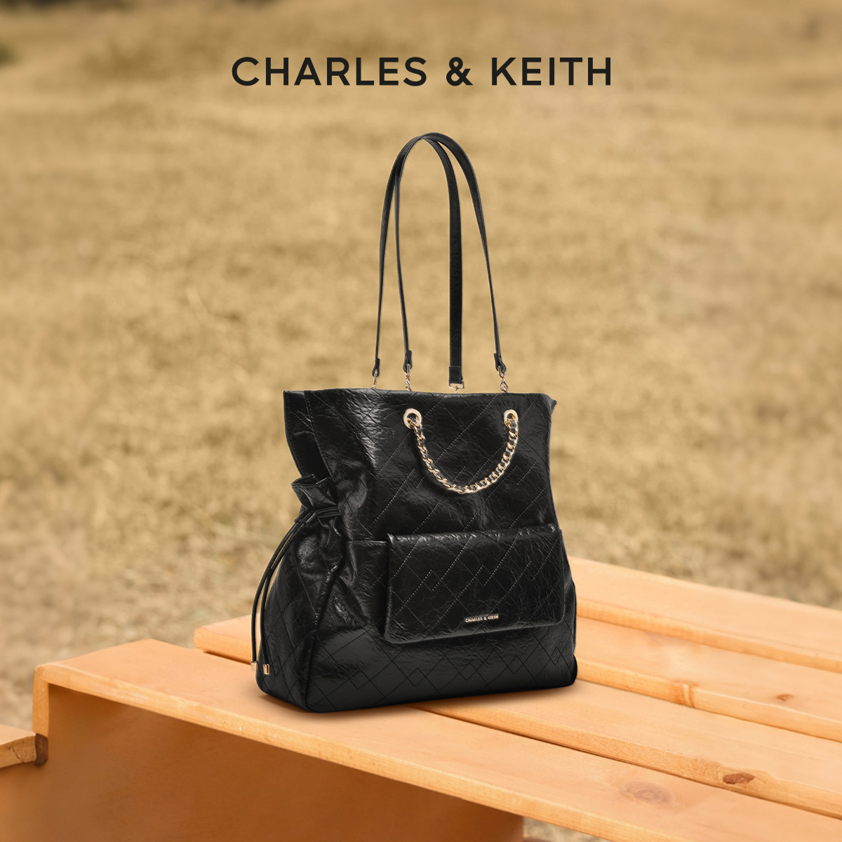 优雅菱格 抽绳设计 多种背法