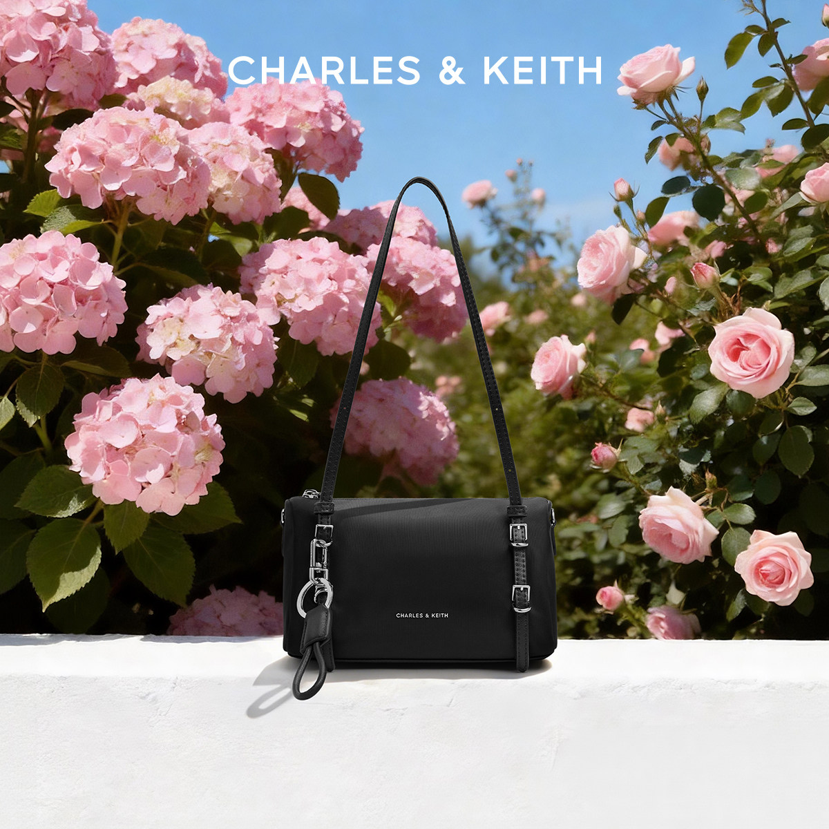 CHARLES&amp;KEITH26春新款CK2-20151613时尚轻便单肩腋下包波士顿包