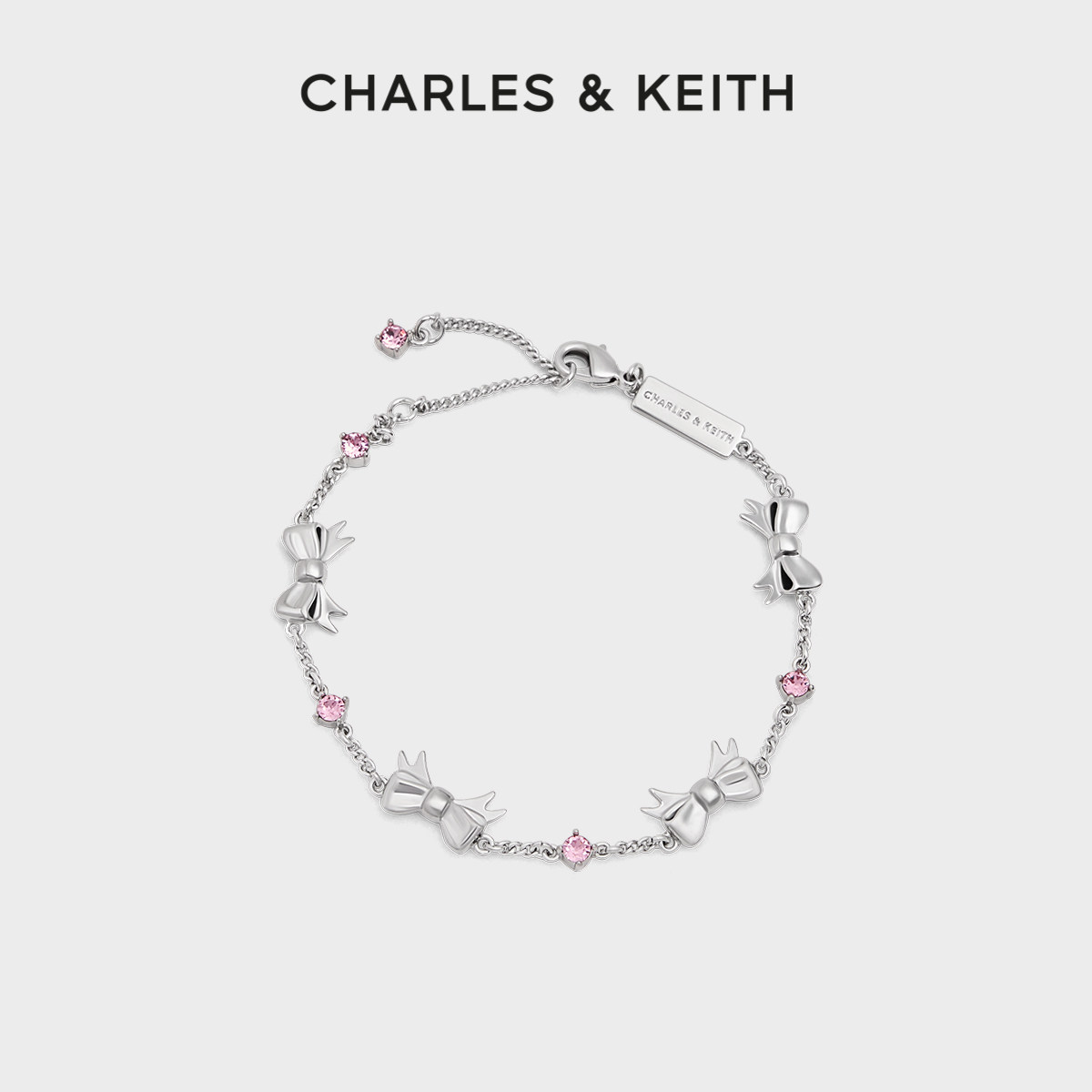 CHARLES&KEITH26夏季新款CK5-12120470蝴蝶结系列镶钻可调节手链图片