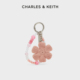 CHARLES&KEITH25秋新款 CK8 10870078钩编花朵造型珠链钥匙扣包挂
