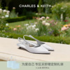 CHARLES&KEITH26春新款CK1-61720259蝴蝶结尖头低跟包头凉鞋单鞋