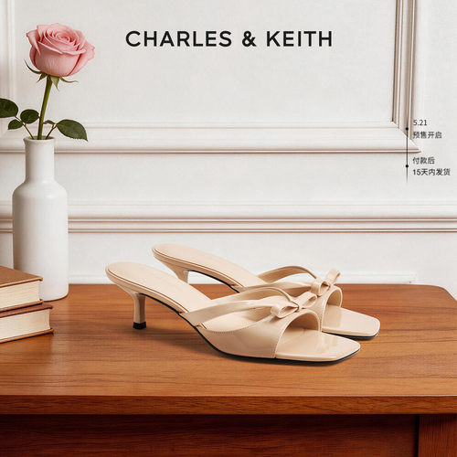时尚方头高跟凉拖CHARLES&KEITH