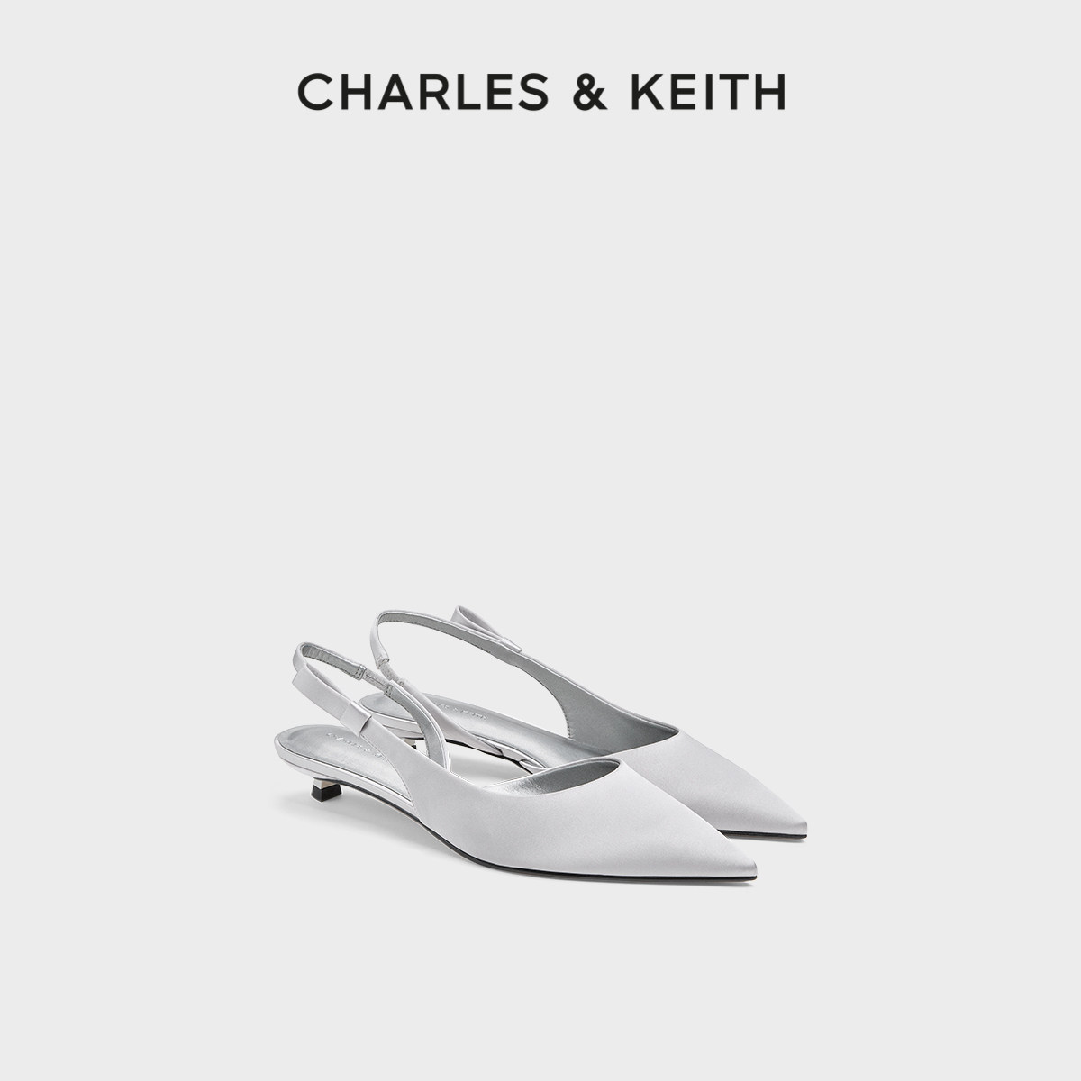 CHARLES&KEITH26春新款CK1-61720259蝴蝶结尖头低跟包头凉鞋单鞋,女鞋,时装凉鞋,淘宝优惠券,粉丝福利购,淘宝优惠卷