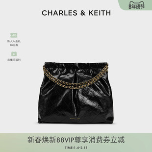 CHARLES＆KEITH秋女包CK2 40671449大容量单肩托特包流浪包婚包女