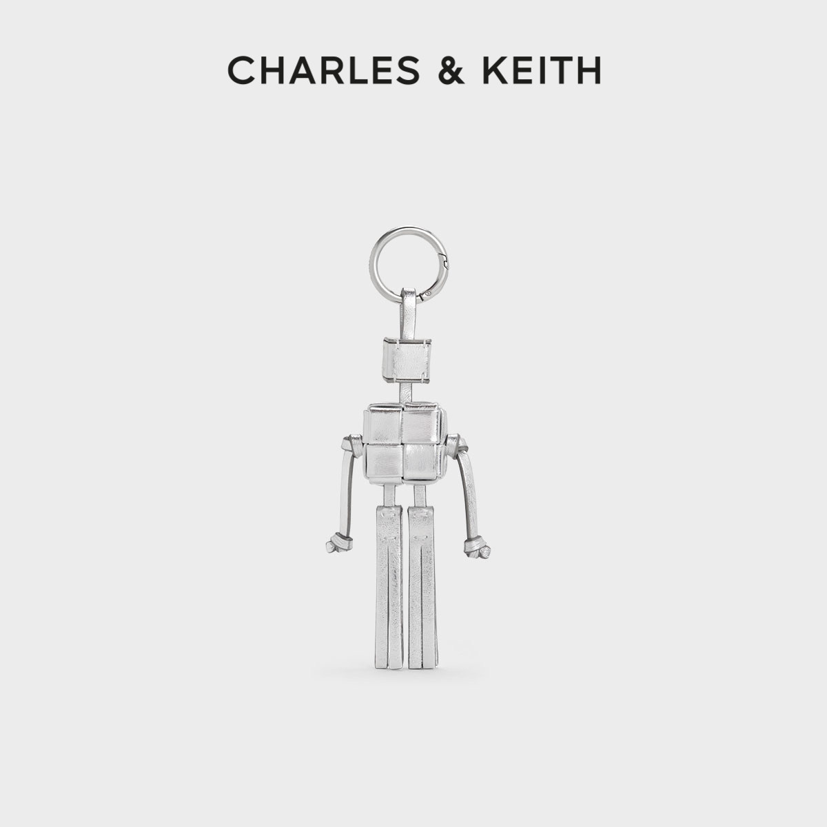 CHARLES&KEITH春季配饰CK8-10681216设计感小机器人钥匙扣包挂