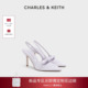 婚鞋 CHARLES&KEITH26春季 60361556蝴蝶结尖头高跟鞋 凉鞋 新款 CK1