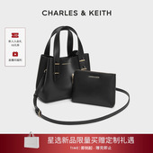 CHARLES&KEITH25冬新款 CK2 30782725简约通勤风手提托特包斜挎包
