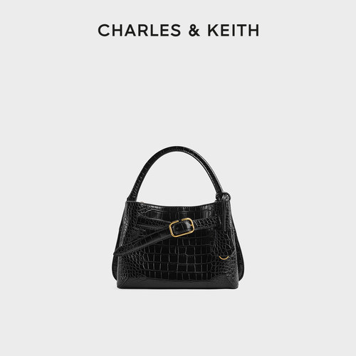 CHARLES＆KEITH时尚鳄鱼纹手提包