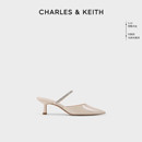CHARLES&KEITH24春新款 CK1 618同价 60920353亮钻尖头穆勒拖鞋