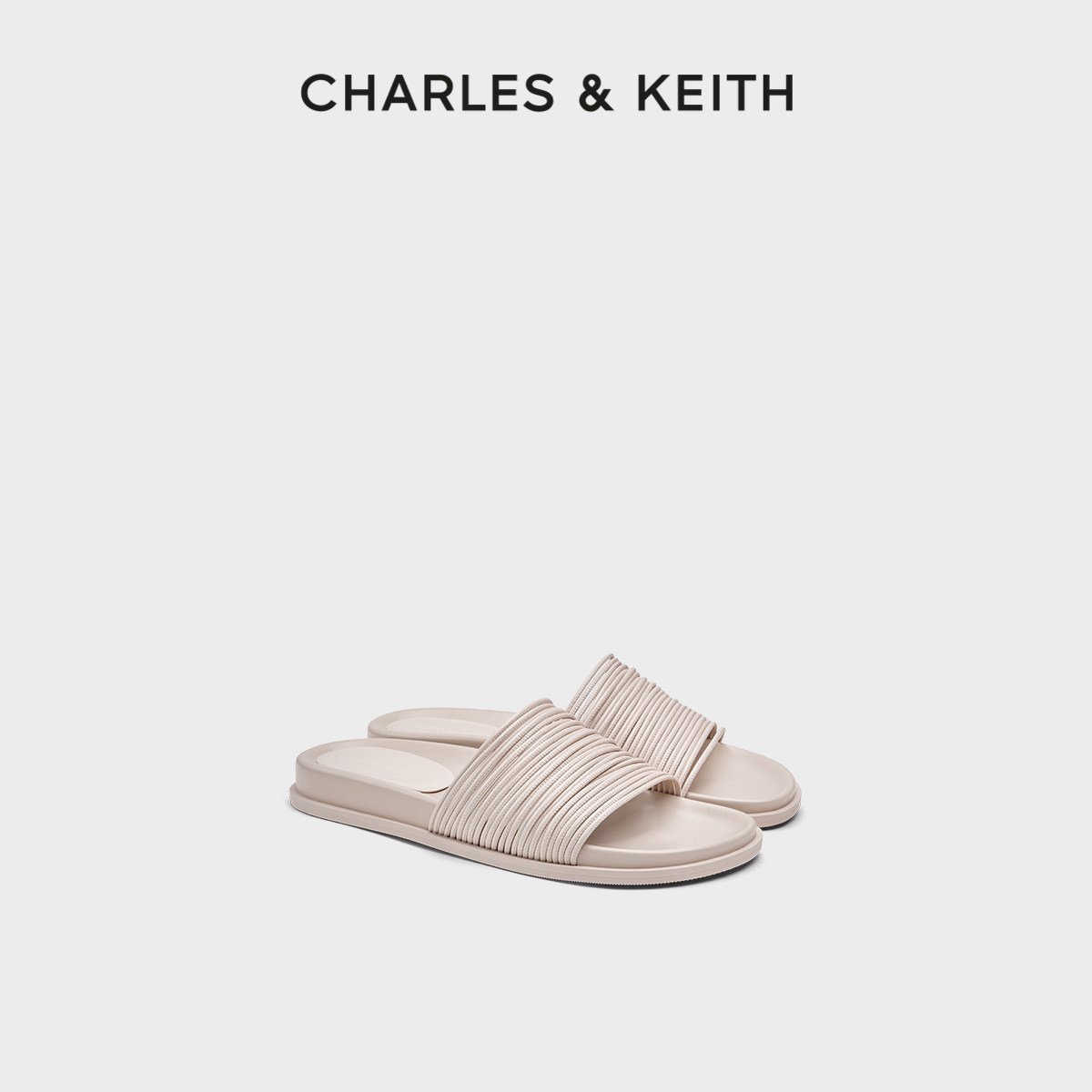 CHARLES&KEITH26夏季新款CK1-70580294时尚细带平底拖鞋休闲凉鞋图片