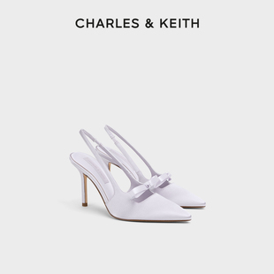 新款 婚鞋 CK1 凉鞋 60361556蝴蝶结尖头高跟鞋 CHARLES&KEITH26春季