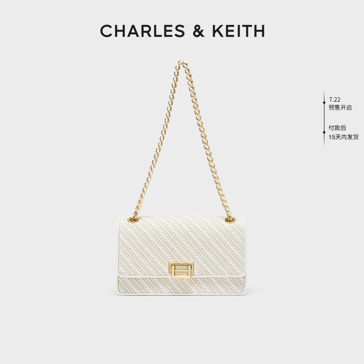CHARLES&KEITH女士单肩小方包