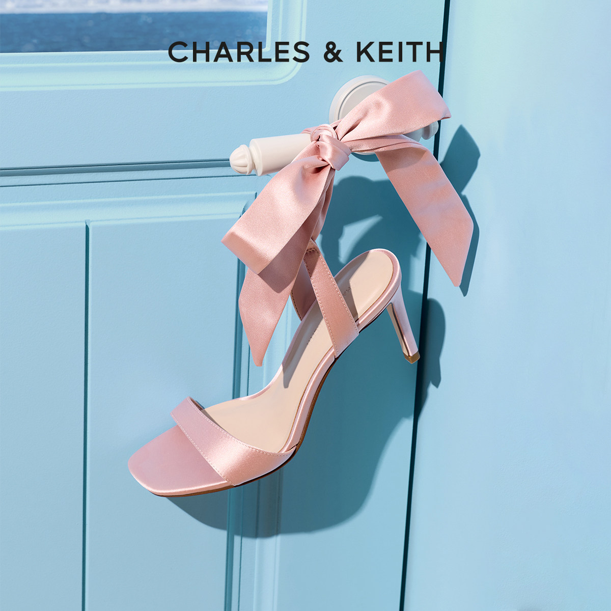 【毕业礼物】CHARLES&KEITH女鞋CK1-61720177蝴蝶结绑带高跟鞋