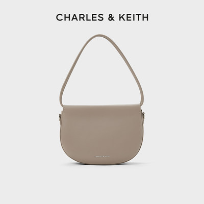 CHARLES&KEITH24春夏新款CK2-50782337简约通勤单肩腋下包马鞍包