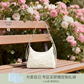 CHARLES&KEITH春季 40271360褶皱油蜡皮手提单肩腋下包女 女包CK2