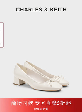 【618折扣】CHARLES&KEITH26春新款CK1-60920416低跟芭蕾舞鞋单鞋