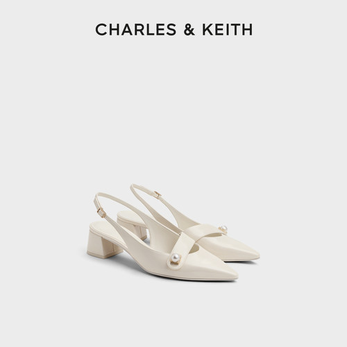 时尚尖头低跟凉鞋CHARLES&KEITH